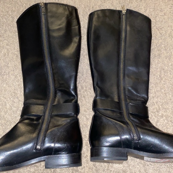 Frye Melissa Strap Belt tall boots in black Size 7.5 - Picture 4 of 4